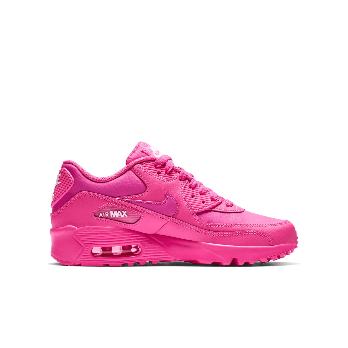 Girls Nike Air Max 90 Leather Laser Fuchsia