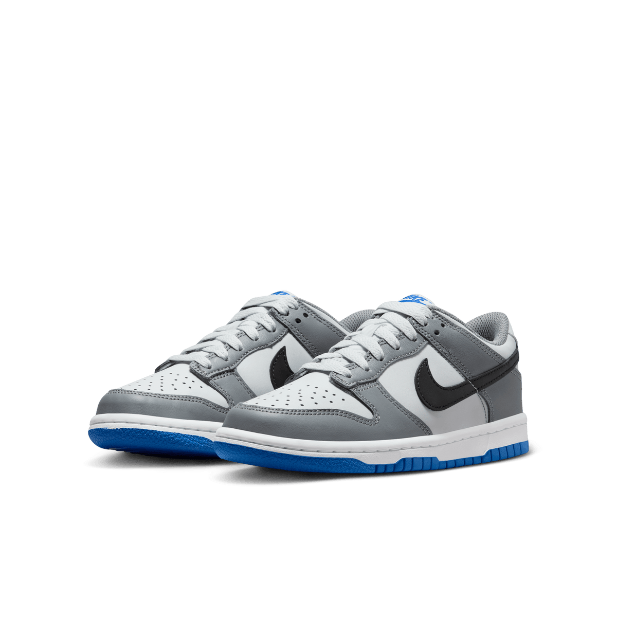 Big Kids Nike Dunk Low Cool Grey Light Photo Blue