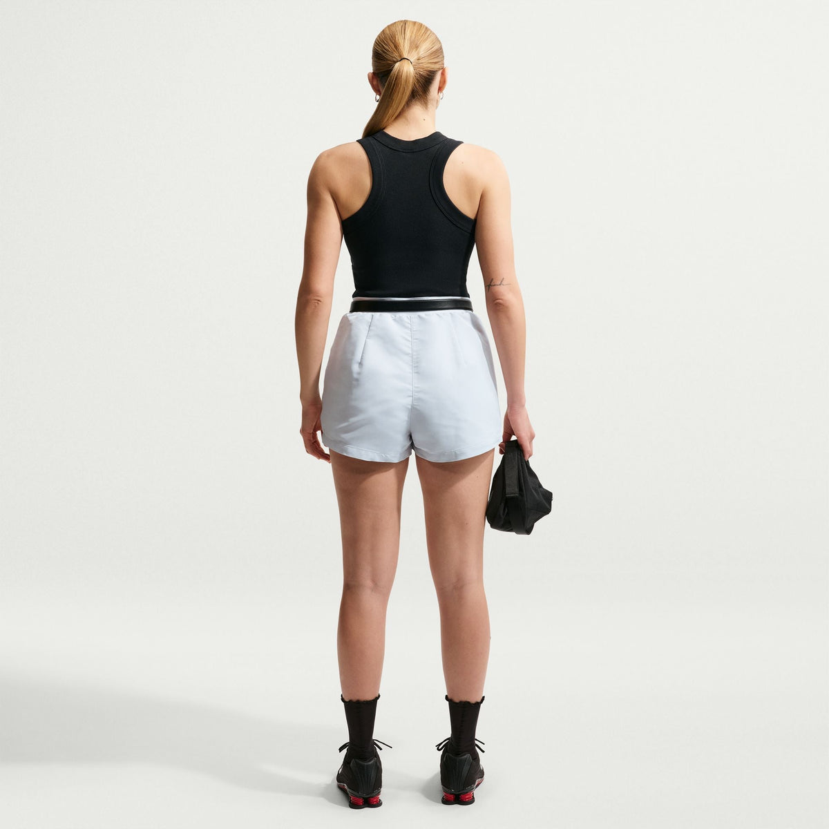 Womens Nike High-Waisted 2 Shorts Pure Platinum