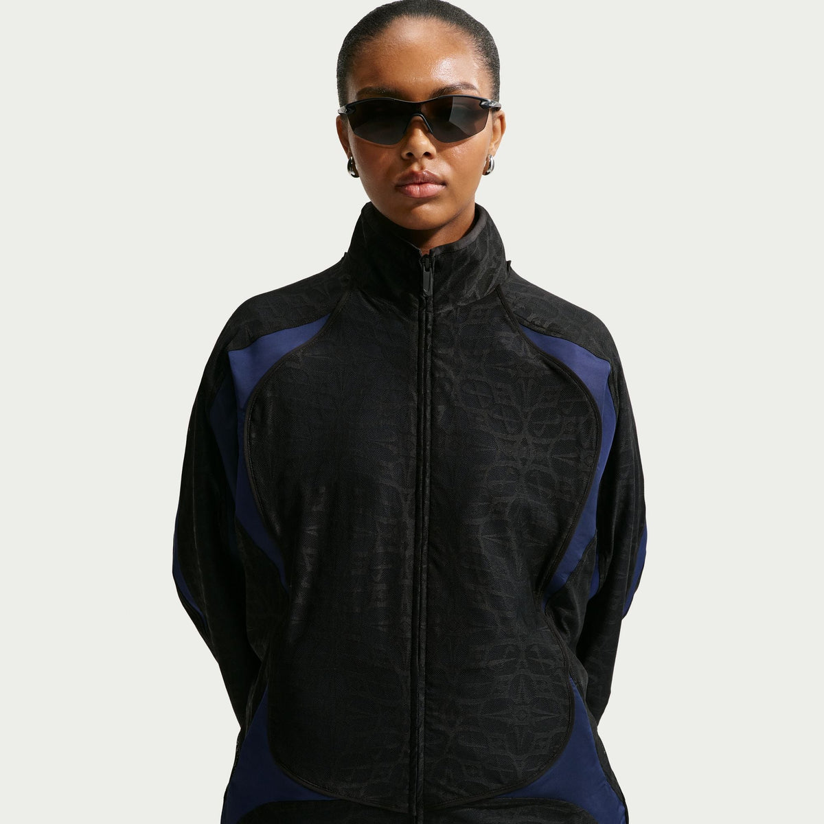 Womens Nike Oversized Lace Track Jacket Black