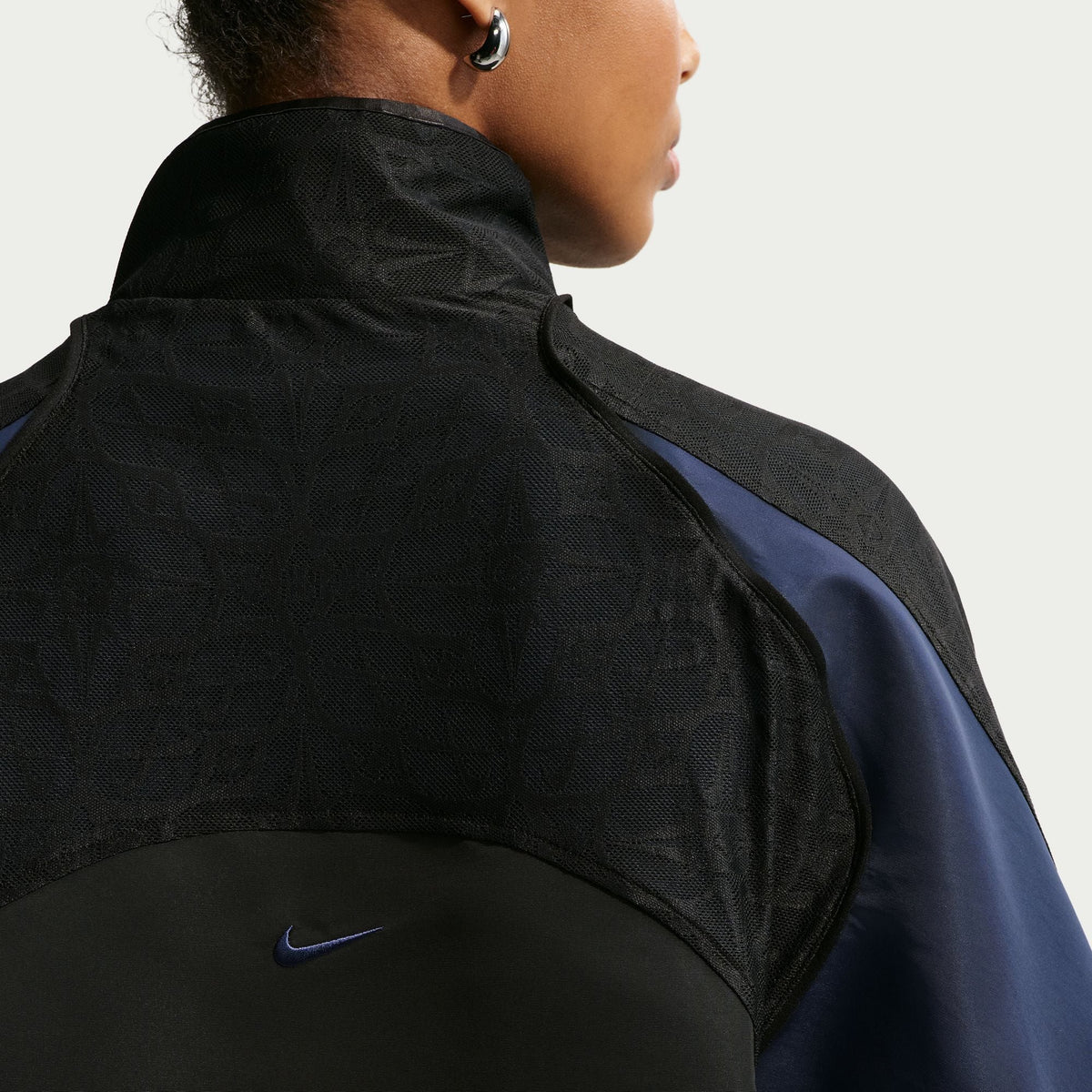 Womens Nike Oversized Lace Track Jacket Black