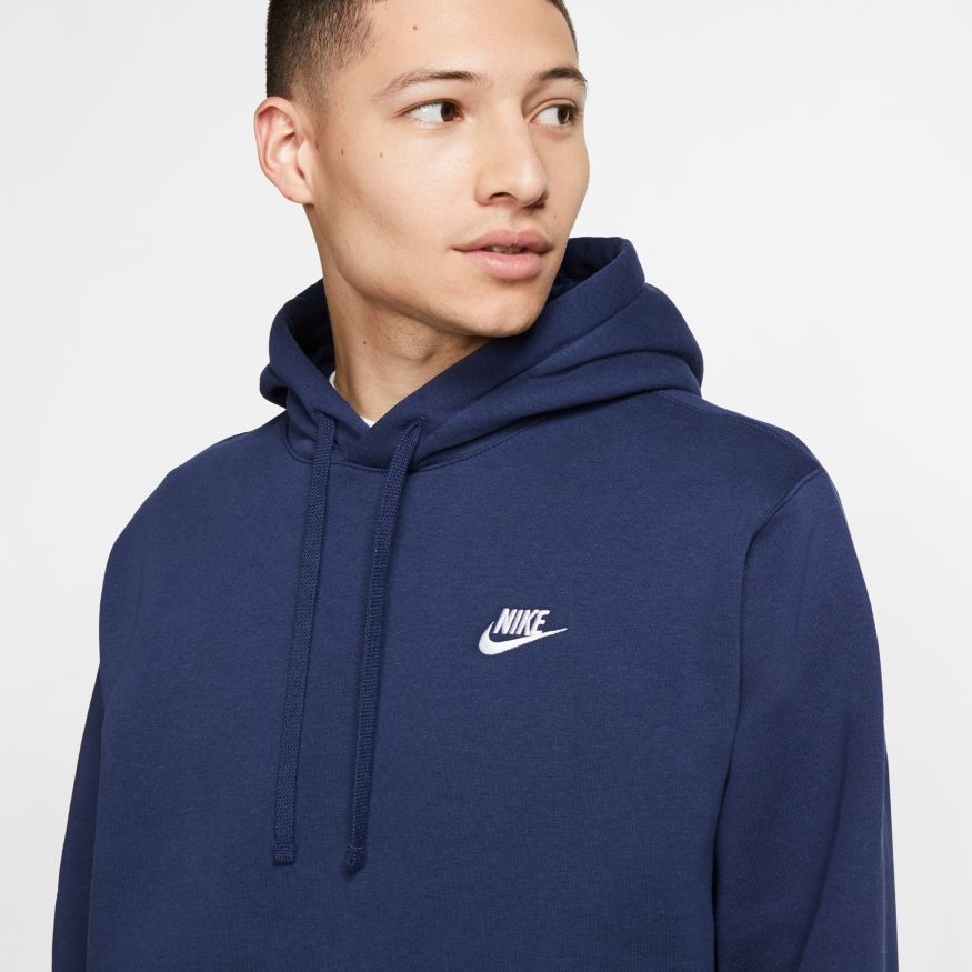 Mens Nike Sportswear Club Fleece Pullover Hoodie Midnight Navy